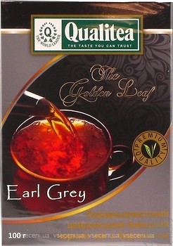 Фото Qualitea Чай черный среднелистовой Earl Grey (картонная коробка) 100 г