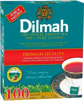Фото Dilmah Чай черный пакетированный Премиум (картонная коробка) 100x2 г