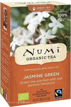 Фото Numi Чай зеленый пакетированный с жасмином (картонная коробка) 18x2 г