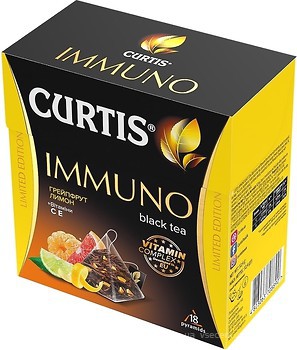 Фото Curtis Чай черный пакетированный Immuno (картонная коробка) 18x1.8 г