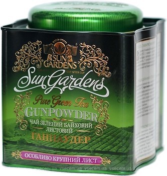 Фото Sun Gardens Чай зеленый крупнолистовой Gunpowder (жестяная банка) 250 г