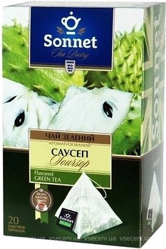 Фото Sonnet Чай зеленый пакетированный Саусеп (картонная коробка) 20x2 г
