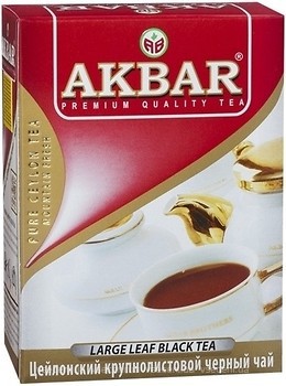 Фото Akbar Чай черный крупнолистовой (картонная коробка) 100 г