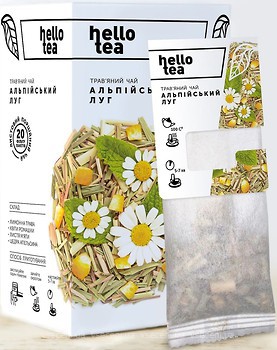 Фото Hello tea Чай травяной пакетированный Альпийский луг (картонная коробка) 20x2.5 г