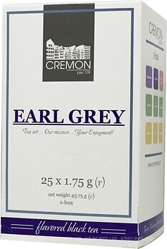 Фото Cremon Чай черный пакетированный Earl Grey (картонная коробка) 25x1.75 г