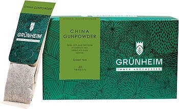 Фото Grunheim Чай зеленый пакетированный China Special Gunpowder (картонная коробка) 20 шт