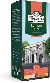 Фото Ahmad Tea Чай черный пакетированный Лондон (картонная коробка) 25x2 г