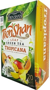 Фото Tien Shan Чай зеленый пакетированный Тропик (картонная коробка) 20x2 г