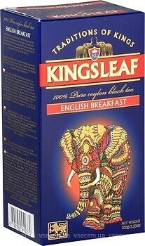 Фото Kingsleaf Чай черный крупнолистовой English Breakfast (картонная коробка) 100 г