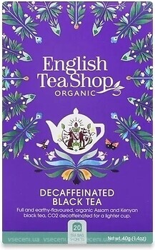 Фото English Tea Shop Чай черный пакетированный Decaffeinated (картонная коробка) 20x2 г