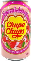 Фото Chupa Chups Sparkling Strawberry Cream Flavour 0.34 л