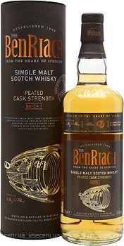 Фото BenRiach Cask Strength Peated Batch 1 0.7 л в тубе