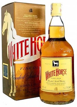 Фото White Horse Fine Old Blended Scotch Whisky 1 л в подарочной коробке
