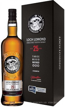 Фото Loch Lomond Three Wood Natured 25 YO 0.7 л в подарочной коробке