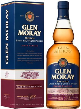 Фото Glen Moray Elgin Classic Cabernet Cask Finish 0.7 л в подарочной коробке