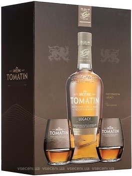 Фото Tomatin Legacy 0.7 л в подарочной коробке с 2 стаканами