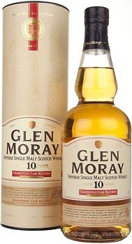 Фото Glen Moray Chardonnay Cask Matured 10 YO 0.7 л в тубе