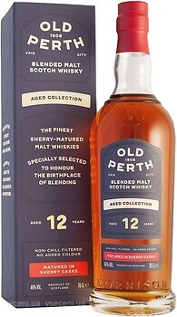 Фото Old Perth Old Perth 12 Years Blended Malt Scotch Whisky 0.7 л в подарочной коробке