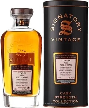 Фото Signatory Vintage Clynelish Cask Strength 32 YO 1990 0.7 л в металлической тубе