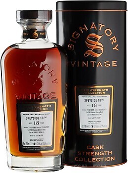 Фото Signatory Vintage Speyside 18 YO 0.7 л в металлической тубе