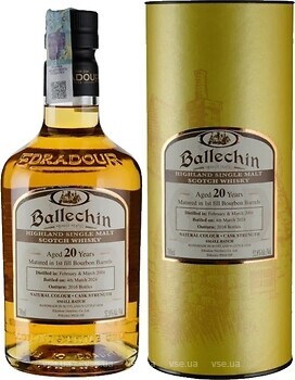 Фото Ballechin Cask Strength 20 YO 0.7 л в тубе