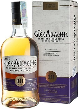 Фото GlenAllachie Grattamacco Wine Cask Finish 10 YO 0.7 л в подарочной коробке