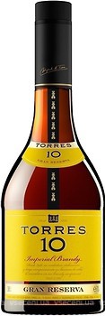 Фото Torres Imperial Brandy Gran Reserva 10 лет выдержки 0.7 л в металлической коробке