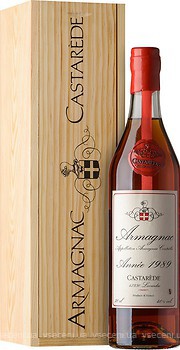 Фото Castarede Armagnac 1989 wooden box 0.7 л