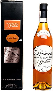 Фото Goudoulin Bas-Armagnac Hors D'Age 0.7 л в подарочной упаковке