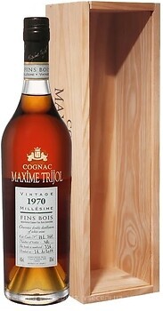 Фото Maxime Trijol Cognac Fins Bois Vintage 1970 48 лет выдержки 0.7 л в подарочной упаковке