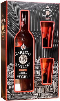 Фото Staritsky & Levitsky Reserve 0.5 л в подарочной коробке с 2 стаканами