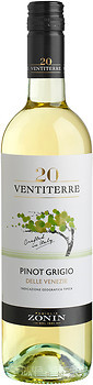 Фото Zonin 20 Ventiterre Pinot Grigio Delle Venezie белое сухое 0.75 л