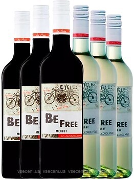 Фото Peter Mertes Be Free Merlot, Be Free Chardonnay безалкогольное красное сладкое набор вин 0.75 л