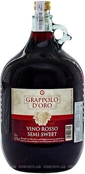 Фото Grappolo d'Oro Vino Rosso Semi Sweet красное полусладкое 5 л