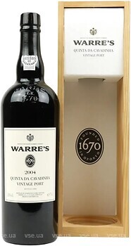 Фото Warre's Quinta Da Cavadinha Vintage Port 2004 красный сладкий в коробке 0.75 л