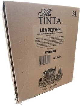 Фото Villa Tinta Chardonnay белое сухое 3 л в упаковке