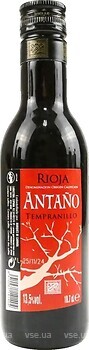 Фото Antano Rioja Tempranillo красное сухое 0.187 л
