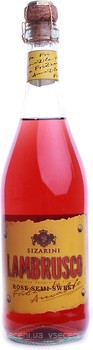 Фото Sizarini Lambrusco розовое полусладкое 0.75 л