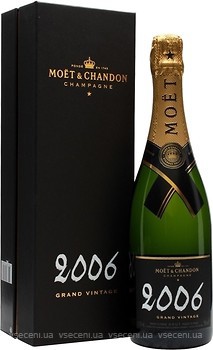 Фото Moet & Chandon Grand Vintage 2006 Brut белое брют 0.75 л в упаковке