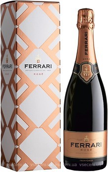 Фото Ferrari Trento Rose Brut розовое брют 0.75 л в упаковке