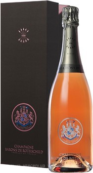 Фото Champagne Barons de Rothschild Rose розовое сухое 0.75 л в упаковке
