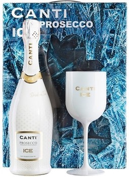 Фото Canti Prosecco Ice белое полусухое 0.75 л + 1 бокал в упаковке