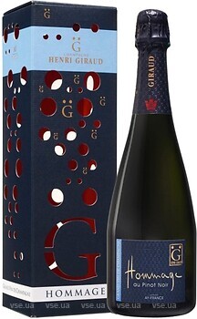 Фото Henri Giraud Hommage Au Pinot Noir белое брют 0.75 л в упаковке