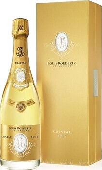 Фото Louis Roederer Cristal Vintage 2015 белое брют 0.75 л в упаковке