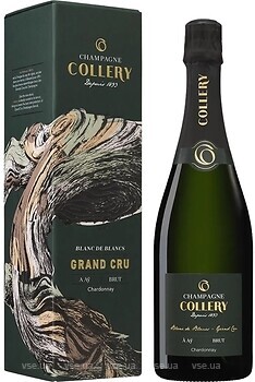 Фото Champagne Collery Blanc de Blancs Grand Cru белое брют 1.5 л в подарочной упаковке