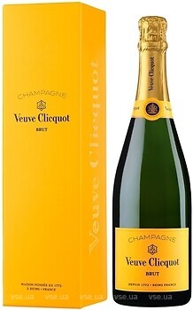 Фото Veuve Clicquot Brut Carte Jaune белое брют 0.75 л в подарочной упаковке