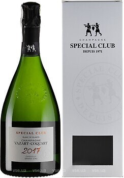 Фото Vazart-Coquart Special Club 2017 белое экстра-брют 0.75 л в подарочной упаковке