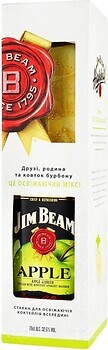 Фото Jim Beam Apple 32.5% 0.7 л + бокал