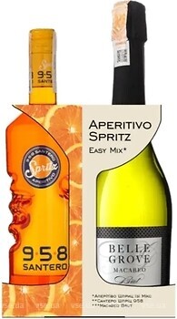 Фото Santero Aperitivo Spritz 958 13% 0.75 л + Belle Grove Macabeo Brut белое брют 0.75 л в упаковке