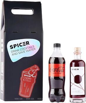 Фото Spicer Cherry 20% 0.5 л + Coca-Cola 0.75 л в подарочной упаковке